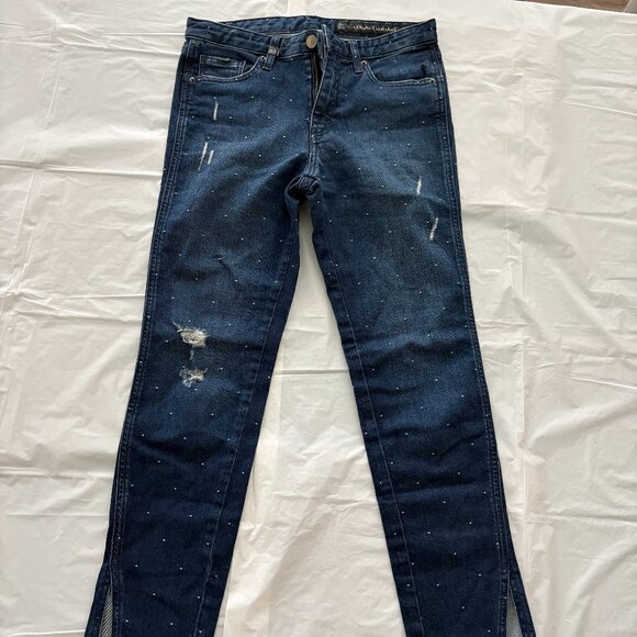 Armani Exchange Slit Ankle Crop Capri Jeans Size 25 EUC - Picture 2 of 11